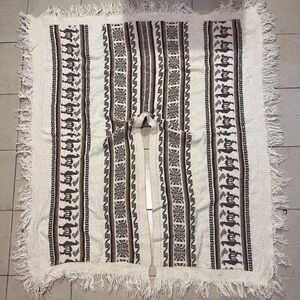 Wool llama poncho
